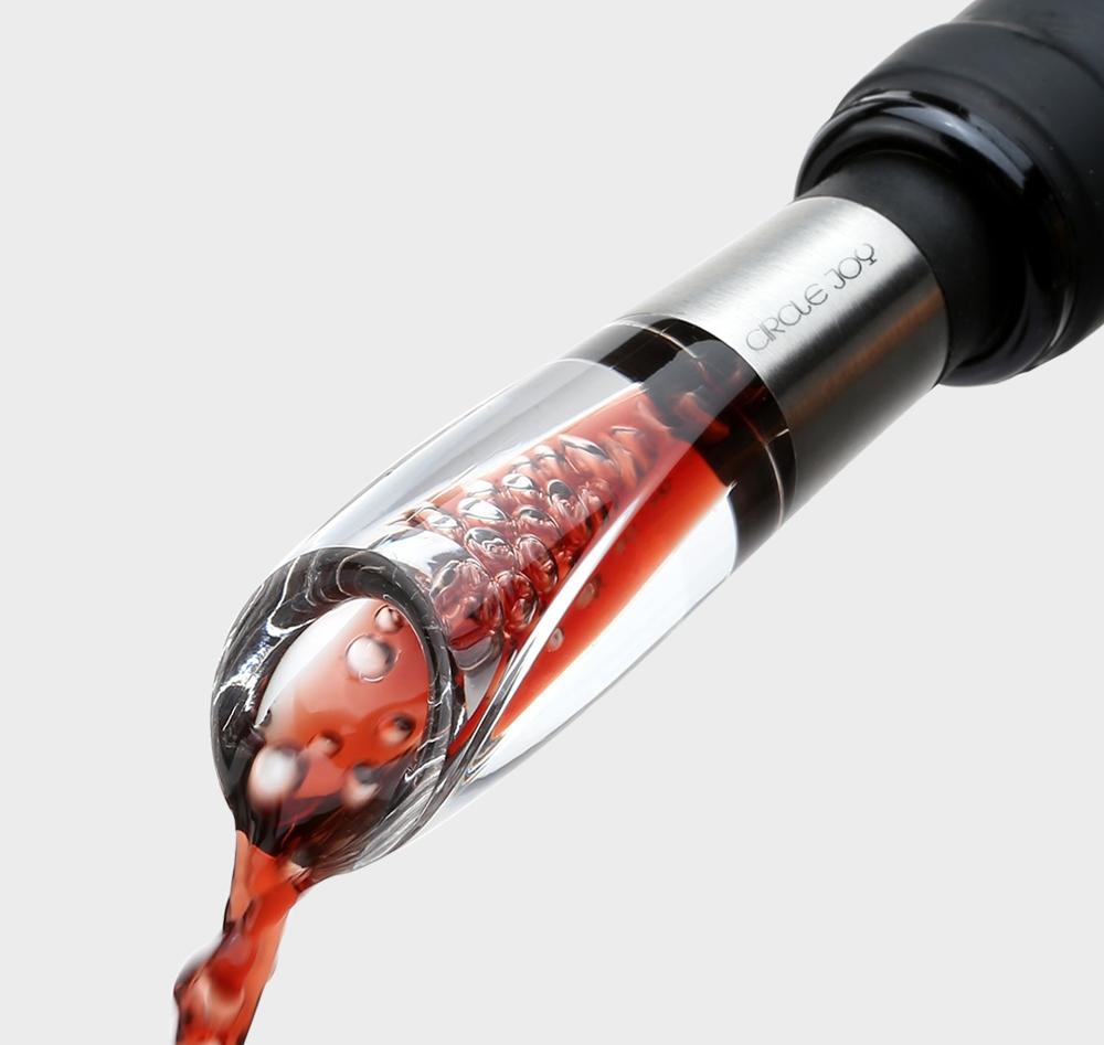 Youpin automatische wijnflesopener, elektrische kurkentrekker, snelle decanteerkaraf, rond, roestvrij staal, mini rode wijn, slimme wijnset