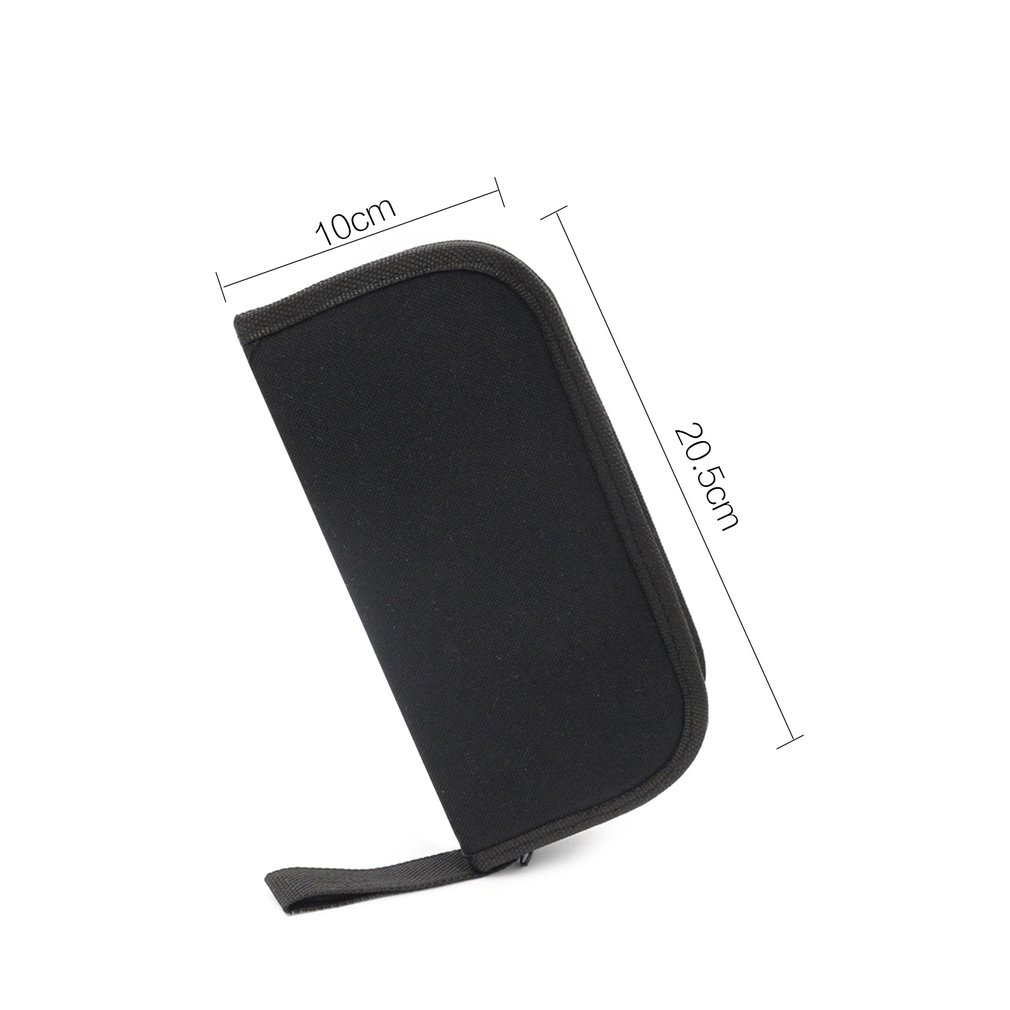 Multi-functional Canvas Bag Watch Repair Portable Tool Bag Case Opener Watch Screwdriver Zipper Storage Tool Bag Black