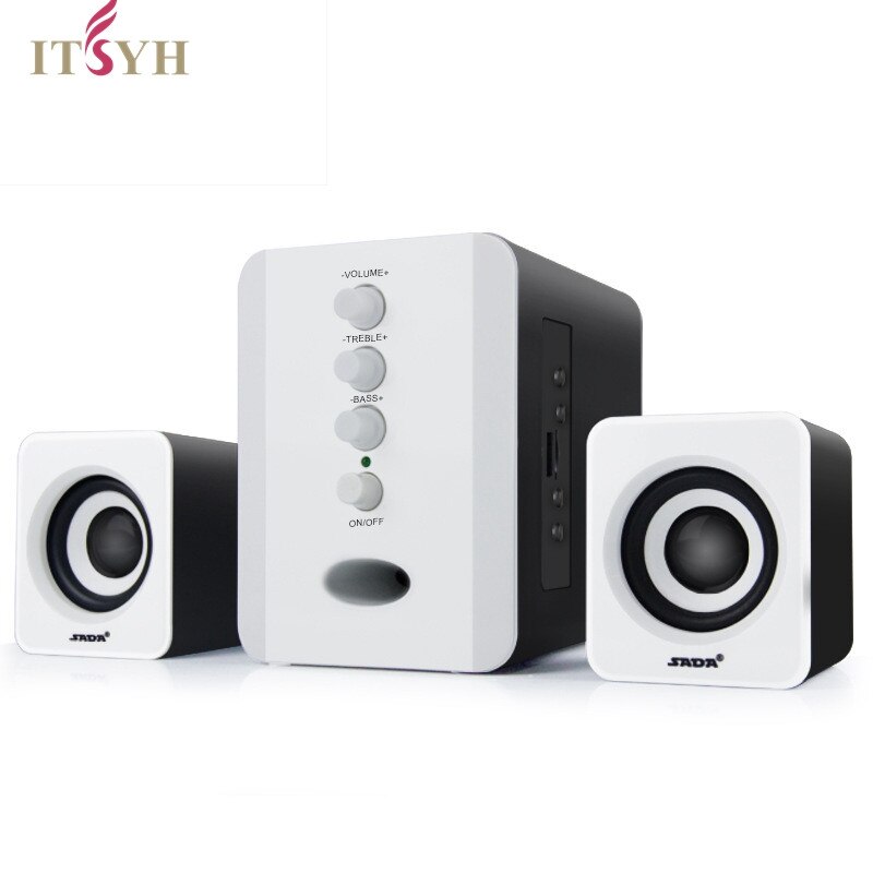 PC lautsprecher-bluetooth lautsprecher USB-Powered subwoofer für laptop, computer, handy. Dual lautsprecher,. -3 farbe LF01-086 ITSYH: BlackWhite