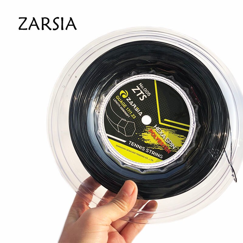 1 Reel 200M Echt Zarsia Hexagon Tennis String Reel Tennis String, Gemaakt In Taiwan, hex Spin Polyester Snaren