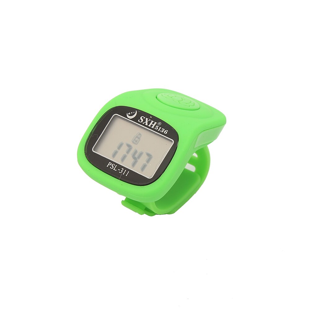 neue 6 digitale LCD hand tally zähler 8 kanäle LED licht zeit neue funktion elektronische gebet silicon ring zähler freeship: Green