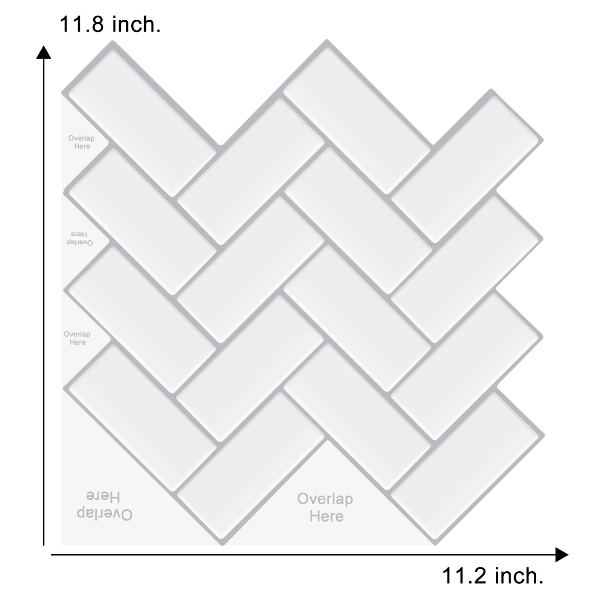 1.2mm Subway Wall Sticker 3d Effect Self-Adhesive Wate Oblong Strong Adhesive Wall Sticker Kitchen DIY Wall Tiles: T80031