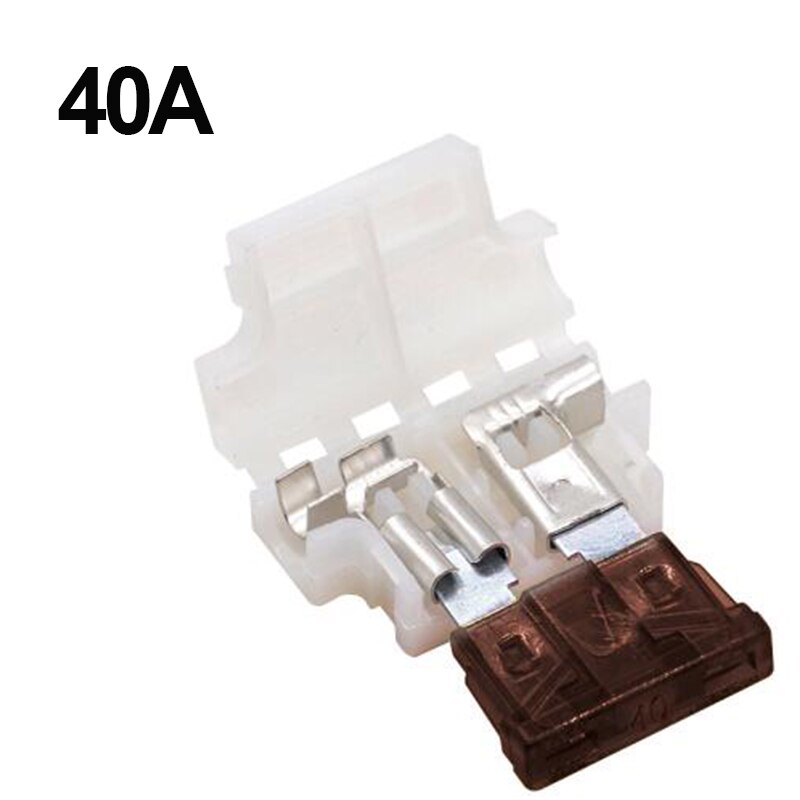 10Sets Auto Standaard Midden Zekeringhouder + Auto Boot Truck Atc/Ato Blade Fuse 3A 5A 10A 15A 20A 25A 30A 35A 40A: 40A