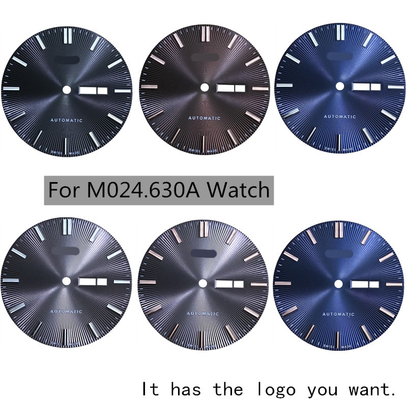 37.2Mm Wijzerplaat Handen Voor M024630A Mannen Mechanische M024 Horloge Tekst Horloge Accessoires M024630 Reparatie Onderdelen