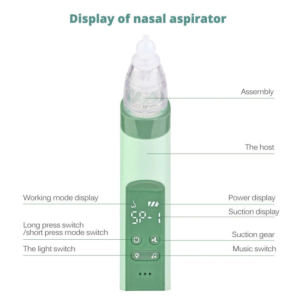 Baby Nasal Aspirator Adjustable suction Nose Cleaner Newborn infantil Safety Sanitation Nasal dischenge patency tool