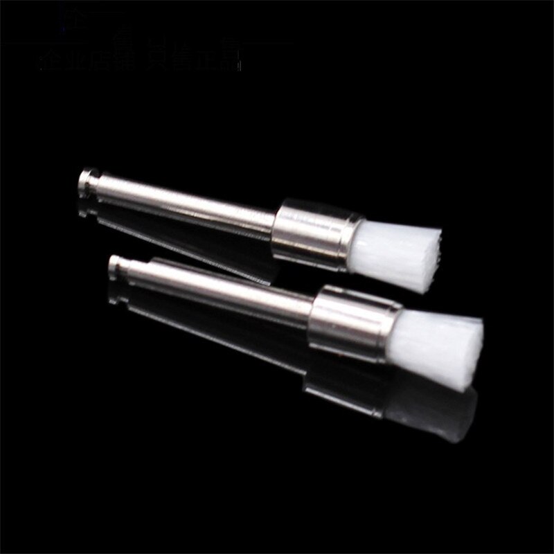 10 sztuk dentystyczny kolorowe polerka szczotka wskazał głowy nylon biały szczotka robić polerowania es dentysta szczotka robić polerowania dla kątnica