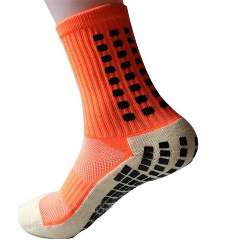 Sport anti-slip fotball sokker bomull fotball menn sokker kalsetiner (samme type som trusox): Oransje