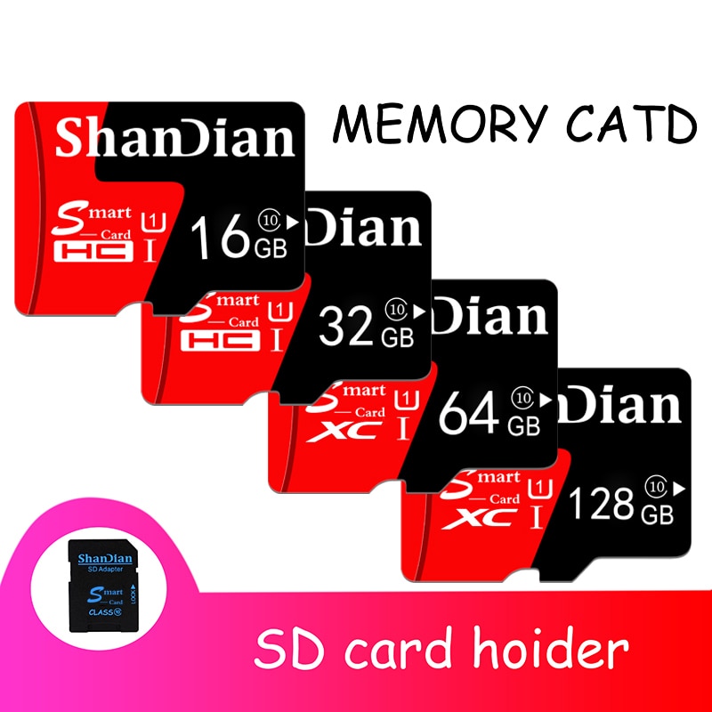 SHANDIAN Mini SD Karte 4GB 8GB 16GB Klasse 6 Reale Kapazität 32GB Speicher Sd-karte Hohe geschwindigkeit Smast SD Karte TF karte Freies