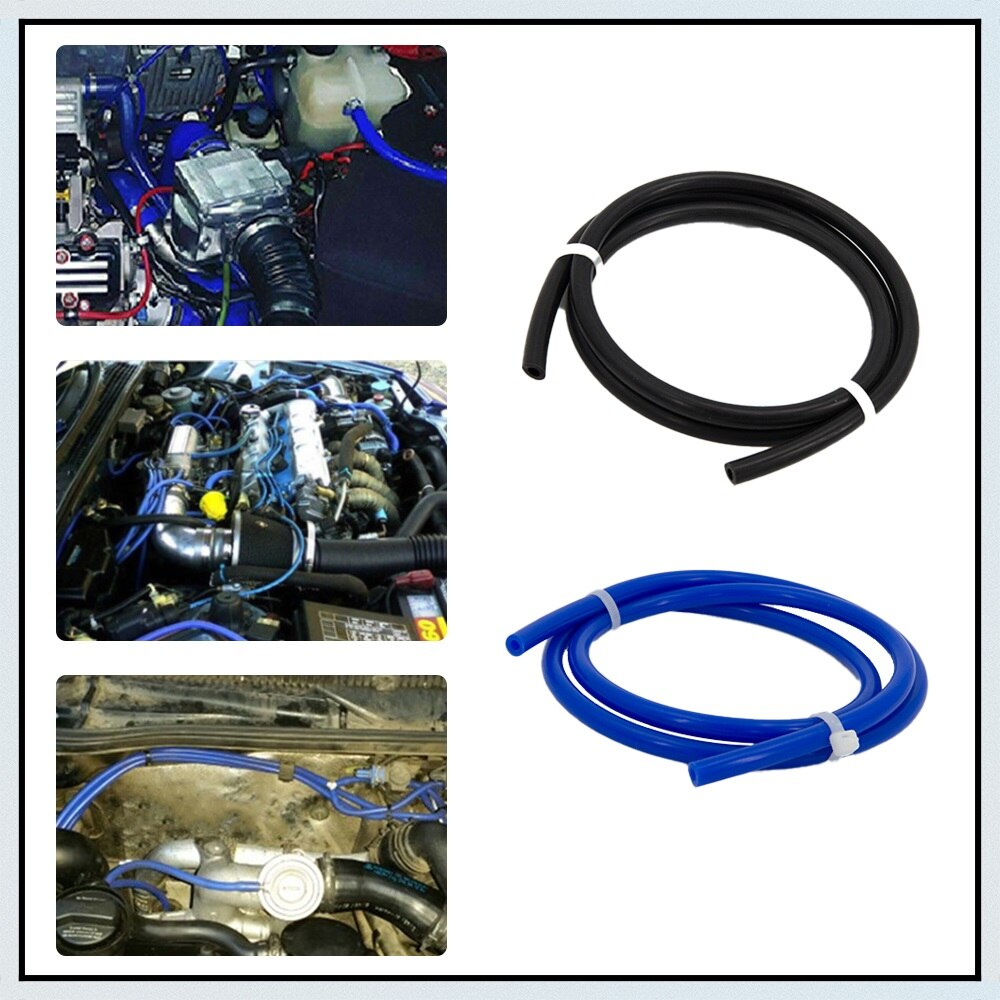 2M Lengte Siliconen Vacuum Tube Slang Silicon Tubing 3/4/6/8/10/12/14/16Mm Zwarte Auto Onderdelen Universele