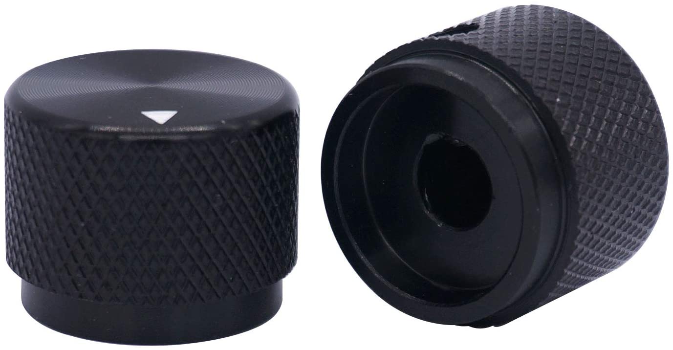 2 stk 20 x 15.5mm( dia x høyde ) 6mm aksel aluminium roterende elektronisk kontroll potensiometer knott volum kontroll knott