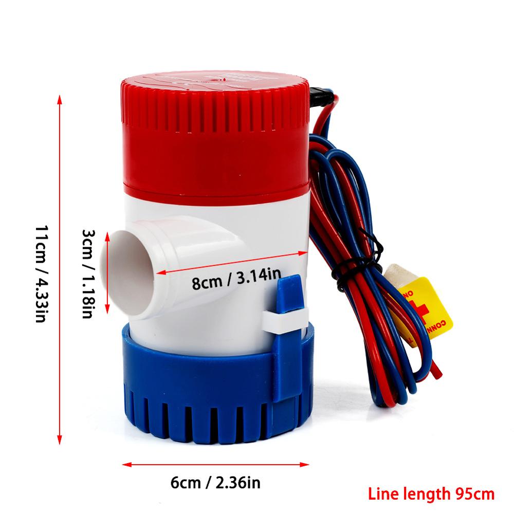 Boat Automatic Control Switch Combination Set 1100GPH 12V Electric Marine Submersible Bilge Sump Water Pump With Switch