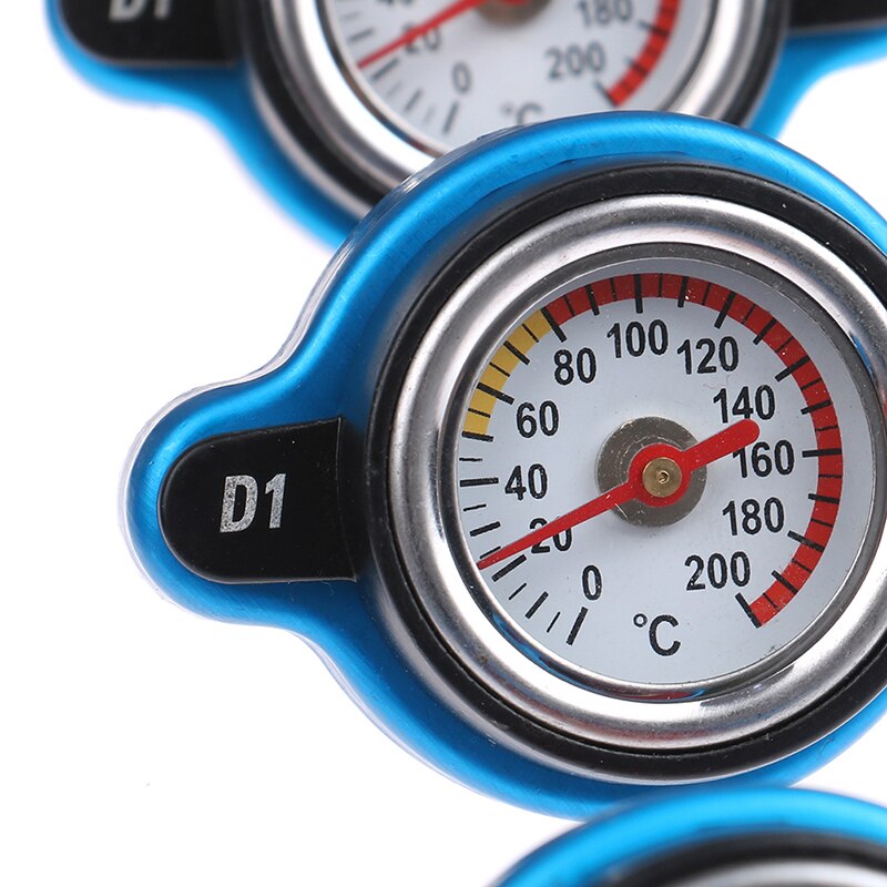 Tapa de radiador térmico D1 Spec para motocicleta y coche, cubierta de tanque, medidor de temperatura del agua con utilidad segura, 0,9 Bar/1,1 Bar/1,3 Bar, 1 unidad