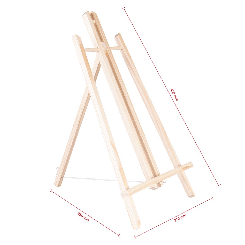 Wood Easel Exhibition Display Shelf Holder Studio Painting Stand Table Easel for Painting Craft Art Supplies: SWE150 NATURAL