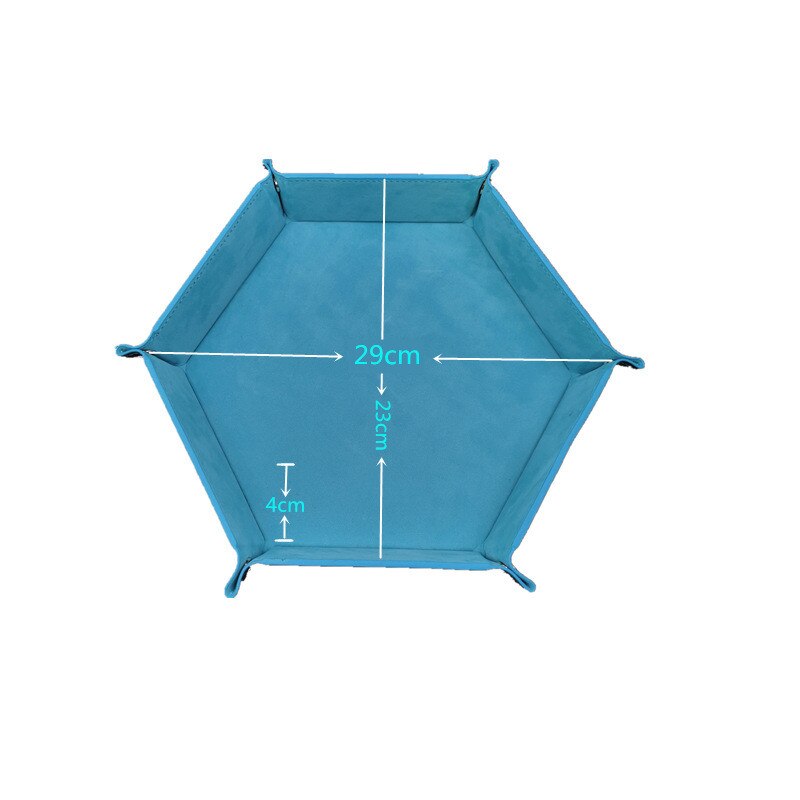 Multi-Kleur Pu Lederen Dobbelstenen Doos Folding Hexagon Dobbelstenen Lade Draagbare Opbergdoos Voor Rpg Dnd Tafel Board Games