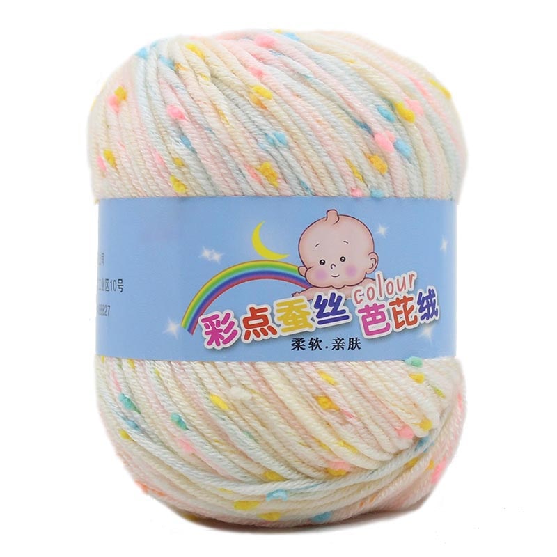 50g Bunte Dot Wolle Häkeln Garn Mehrzweck Baby Wolle Hut Schal Linie Hand Stricken Liefert DIY Pullover Bekleidung zubehör