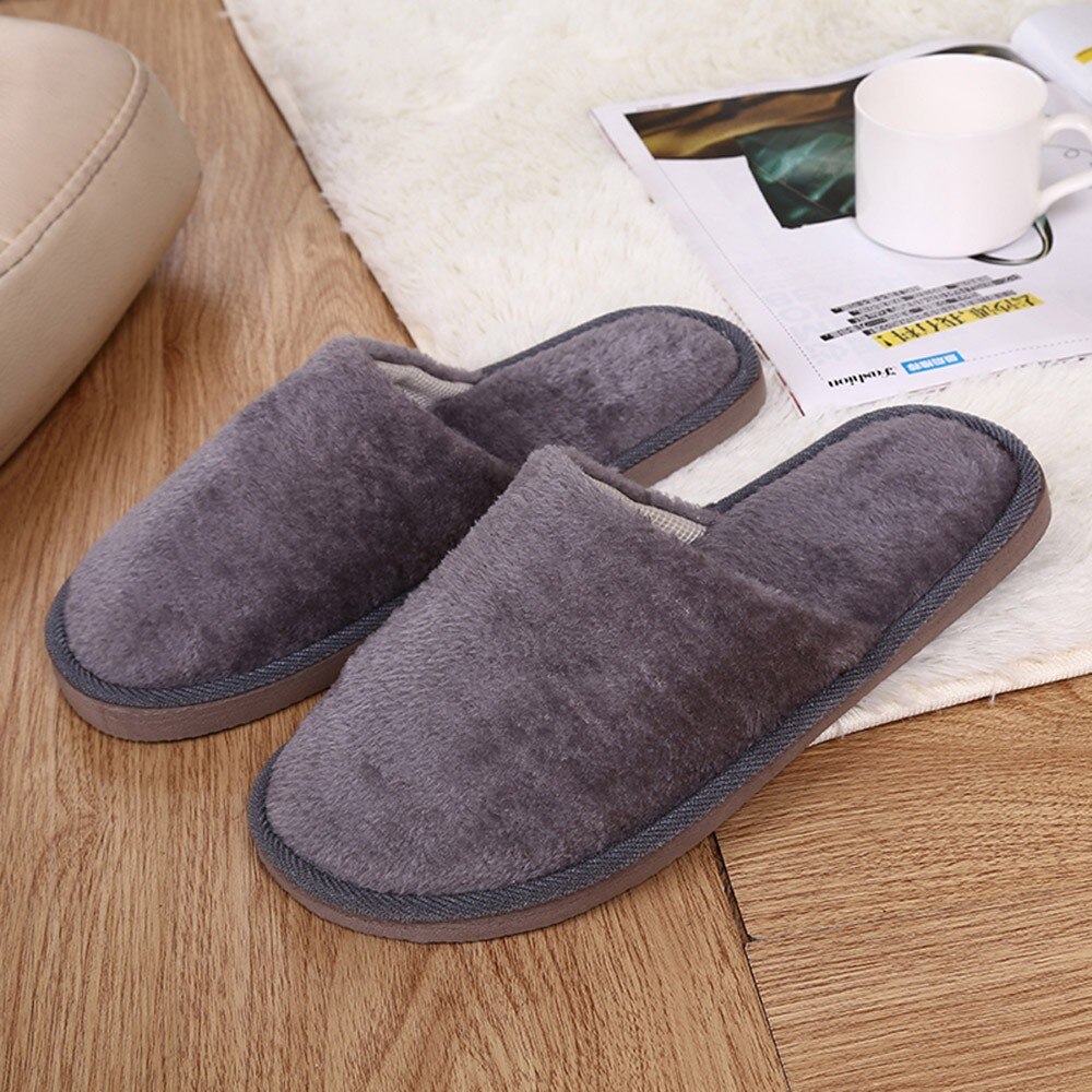 30 # Mannen Thuis Slippers Flip Schoenen Winter Warm Thuis Pluche Zachte Slippers Indoor Non-Slip Slippers Winter floor Slaapkamer Slippers