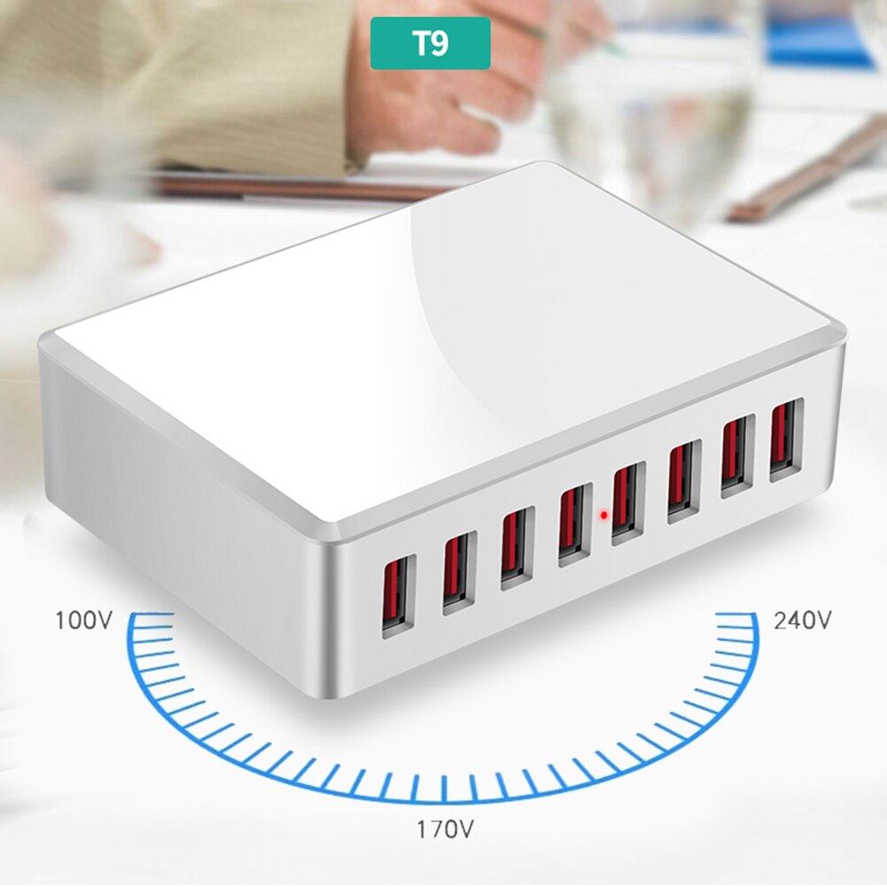 Quick Charge 3.0 Smart Usb Type C Lader Station Led Display Snel Opladen Telefoon Tablet Usb Charger Voor Iphone Samsung adapter