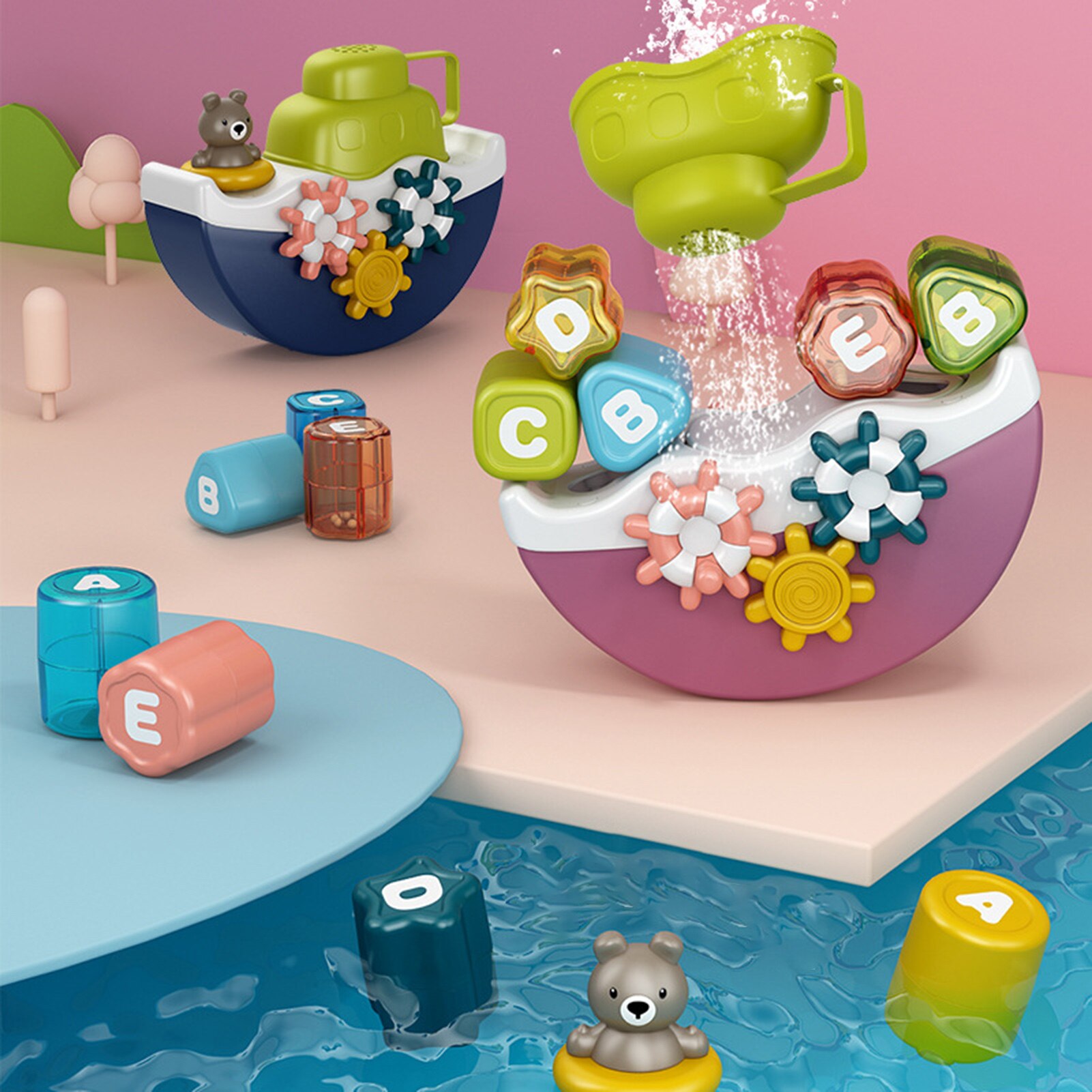 Wasser sprühen Dusche Schlecht Spielzeug Pipeline Spiel Schwimmen Schlecht bat Dusche Spielzeug für freundlicher Spritzen Werkzeug Schlecht Wasser Spielzeug