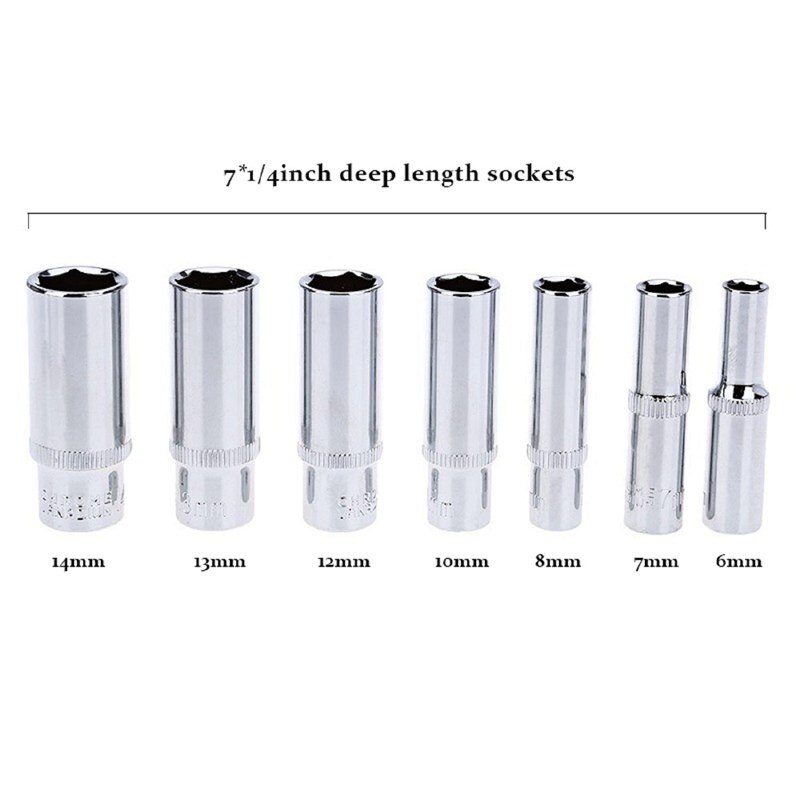 53pcs1/4-Inch Drive Socket Set, 53pcs1/4-Inch Car Repair Tool Ratchet Wrench Drive Socket Set Socket Wrench Set