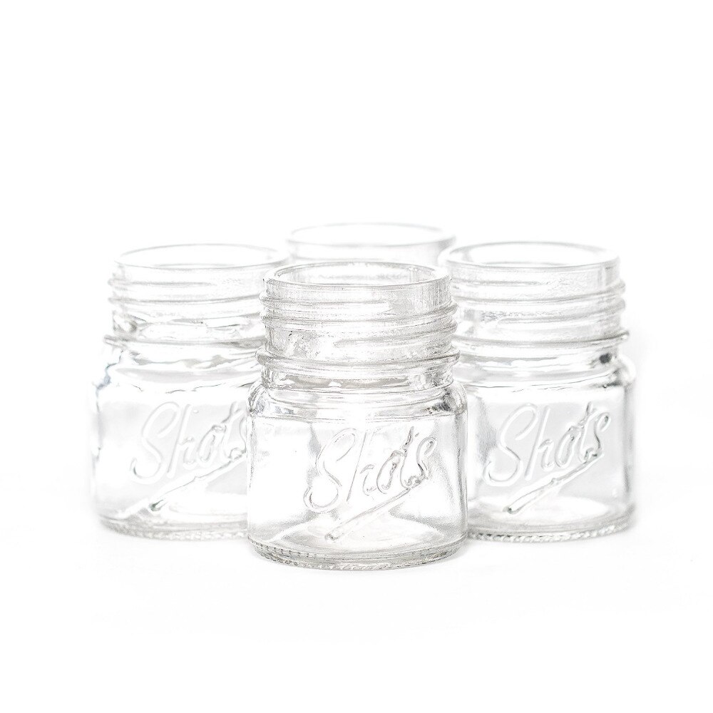 Mini bocaux de maçon transparents de 2oz | En verre à shot de nouveauté, USD45.60 pour 24 pièces/chaque USD1.90