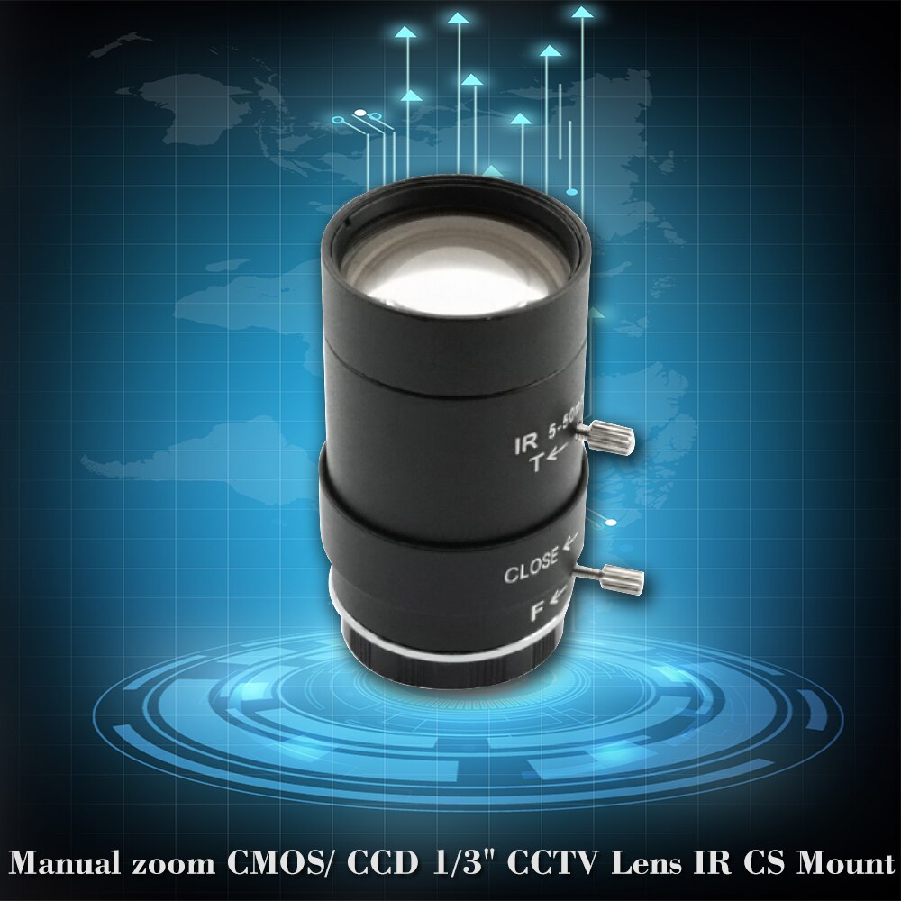 5-50mm Megapixel Manual Varifocal Lens Manual zoom CMOS/ CCD 1/3" CCTV Lens IR CS Mount for CCTV Security Camera