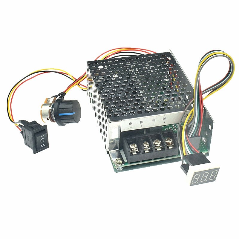 1pc pwm dc motor snelheidsregelaar cw ccw omkeerbare schakelaar aanpassingsregelaar digitaal display  dc10v-50v 60a 12v 24v 36v 48v 15 khz: Met geval b
