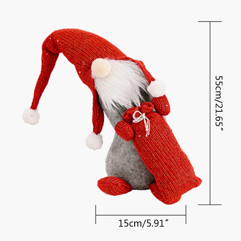 1/3Pcs Kerst Faceless Scheve Nek Zweedse Tomte Gnome Ornamenten Home Party Decor: Rood