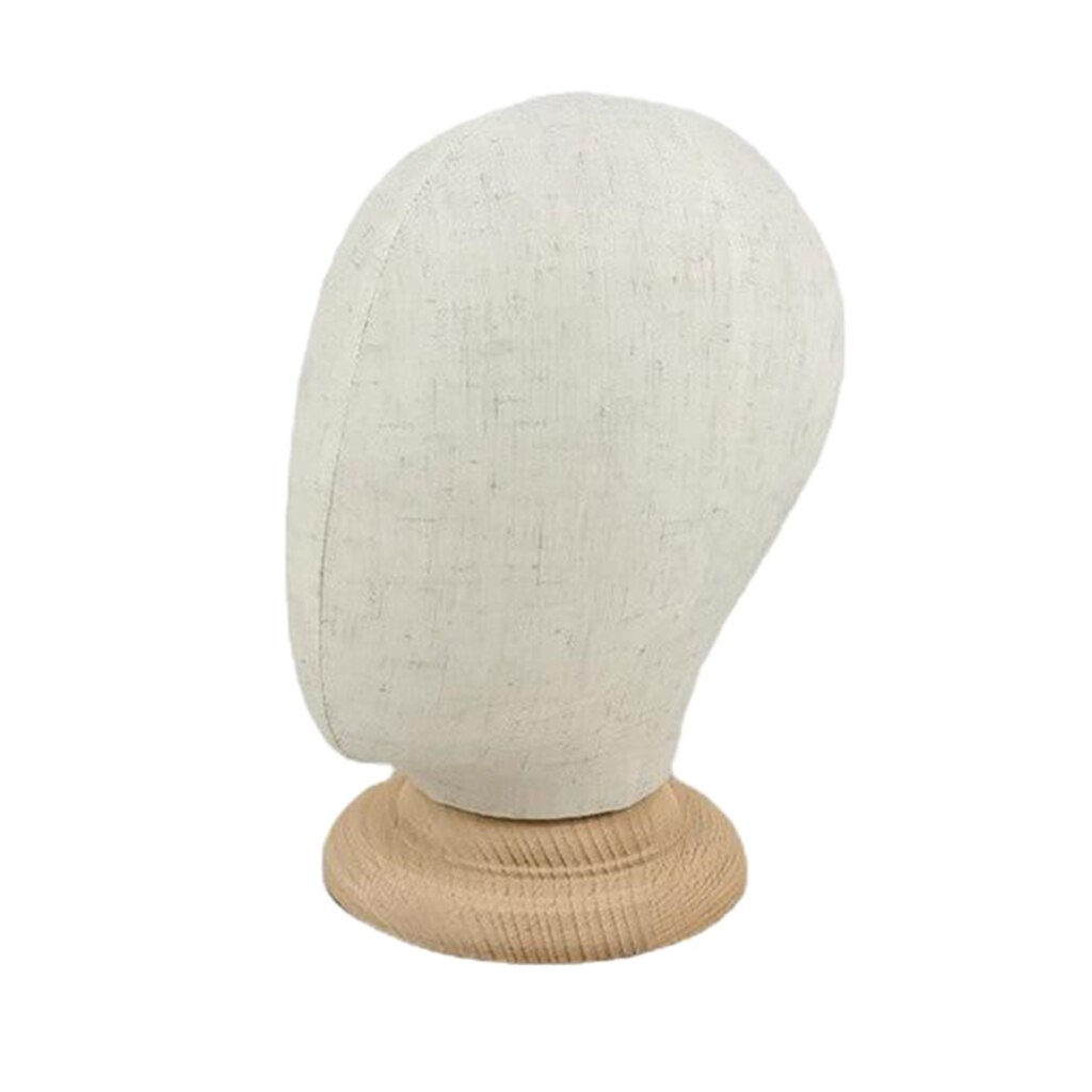 21 tommer kork lærred blok hoved mannequin manikin paryk fremstilling af hat display styling hoved med træ stativ beige: Valgmulighed 3