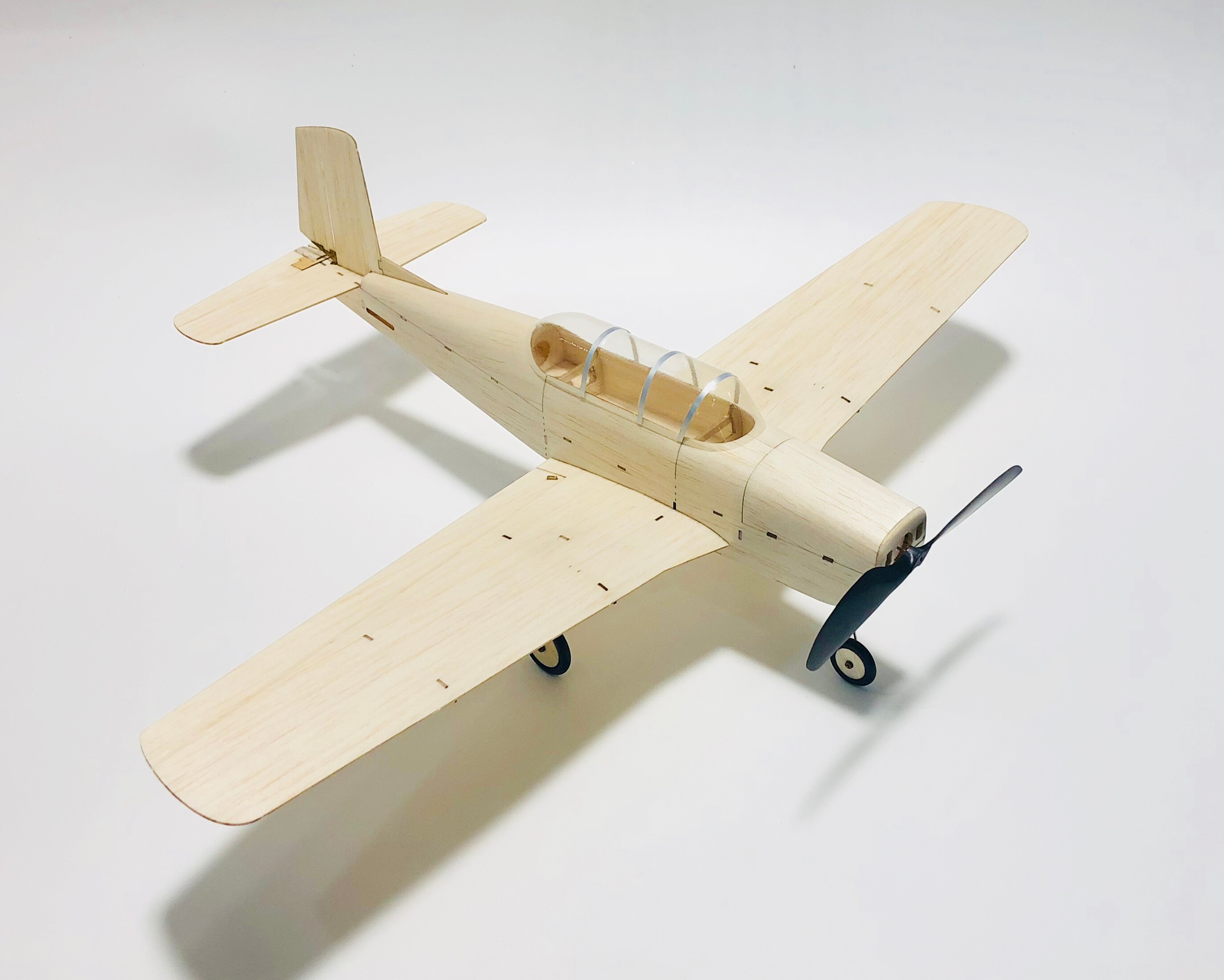 Mini Diy Balsa Rc Hout Mentor T34