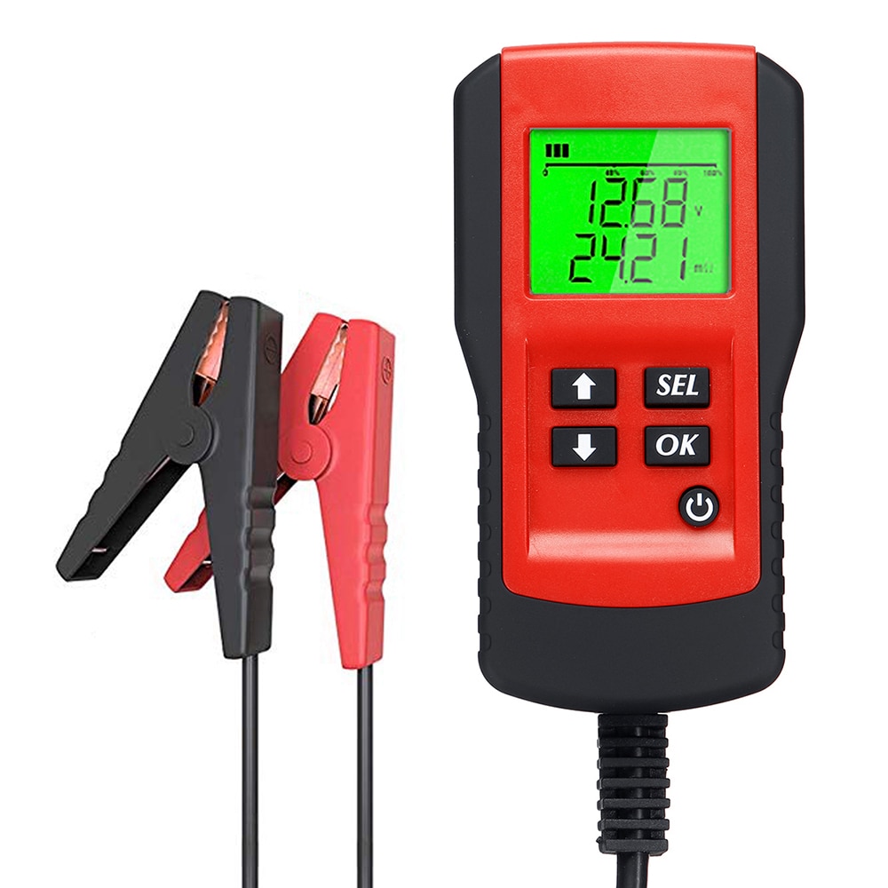 Digital 12V Car Battery Tester Load Test and Analyzer of Battery Life Percentage,Voltage, Resistance and Deep Cycle Battery