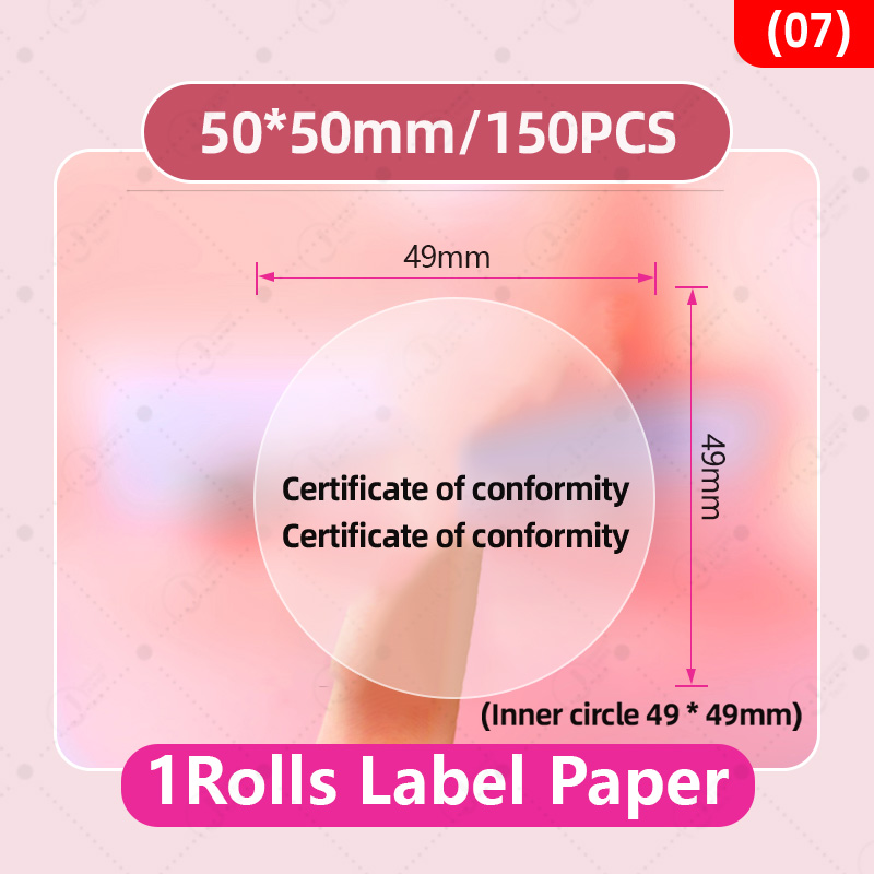 Niimbot Transparent Stickers Label Printer Stickers Portable Printer Niimbot Thermal Paper Labels Official Genuine For B1/B21: Orange