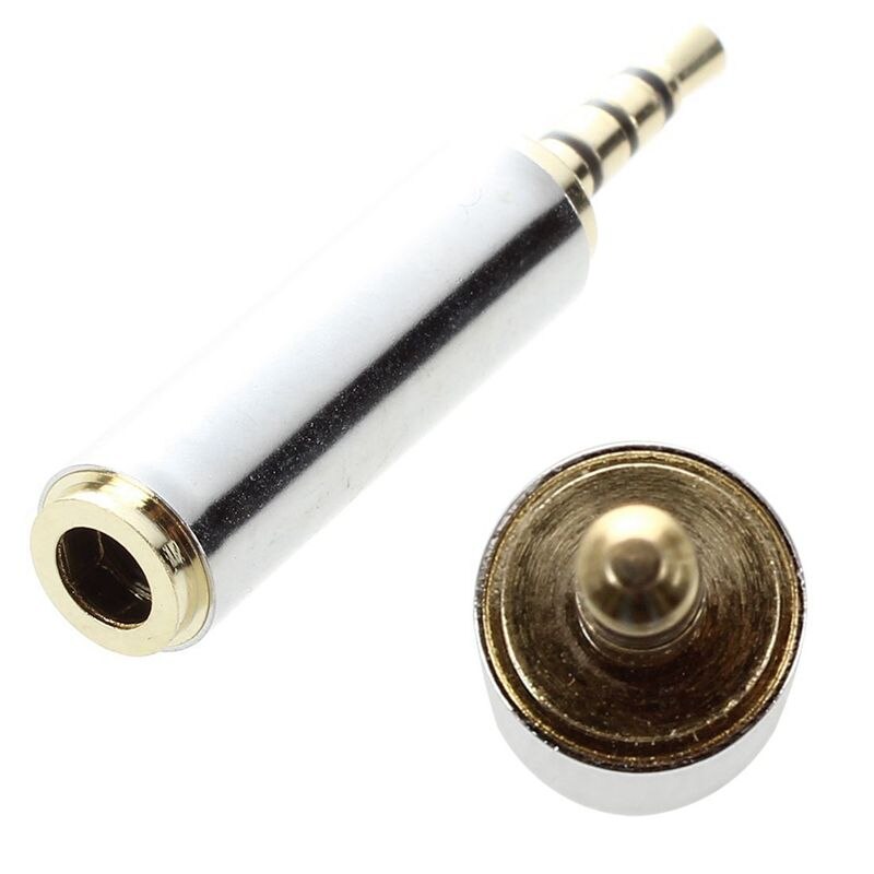 2 stuks hoofdtelefoonaansluiting adapter converter goud 2.5mm mannelijk naar vrouwelijk  o 3.5mm & 3.5mm mannelijk  to 2.5mm
