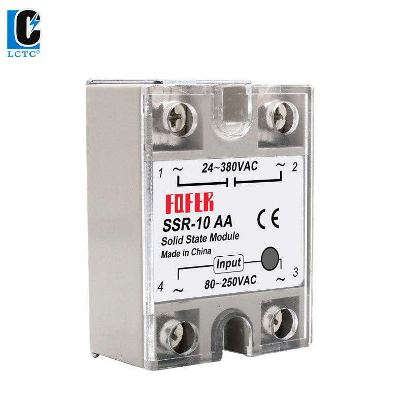 LCTC 1 stks Solid State Relais Eenfase Contactloze SSR DC Naar DC AC Naar AC DC Naar AC 24-380VAC 10A 25A 40A 50A 60A 80A 100A