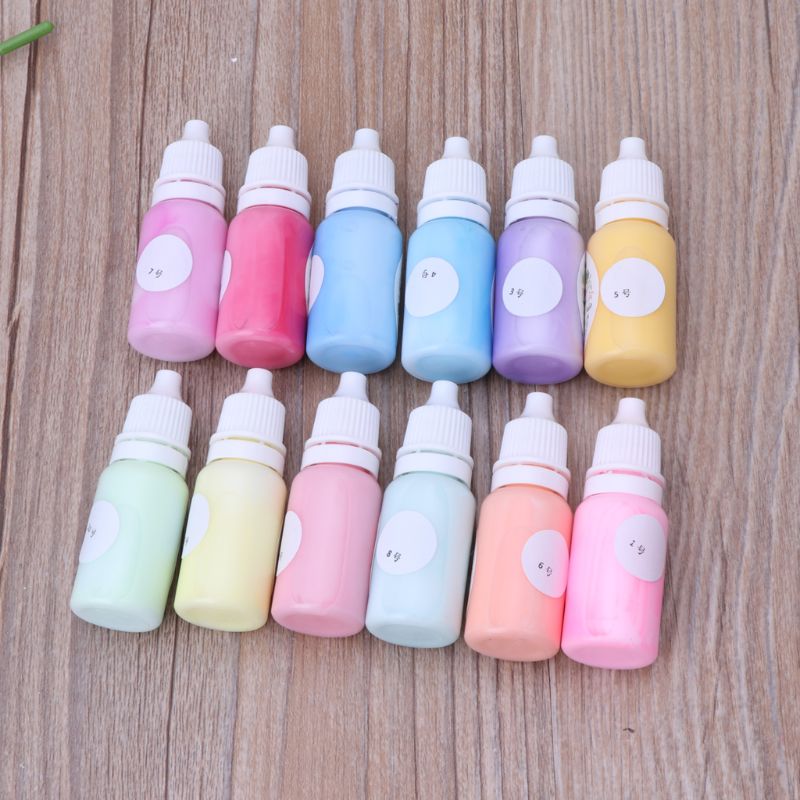 12 Bottles Liquid Macaron Candy Color Resin Pigment Dye Resin Epoxy Jewelry DIY