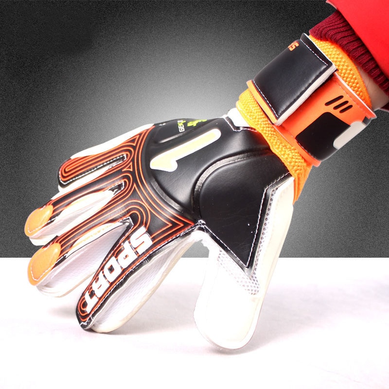 Goalkeeper Gloves Roll Finger Football Palm Soft Latex Soccer Goalie Gloves With Finger Protection