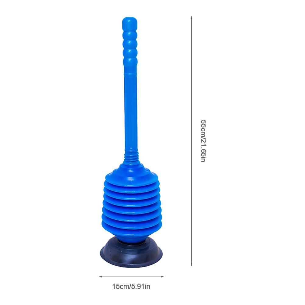 Bellows Accordion Toilet Plunger High Pressure Thrust Plunge Removes Heavy Duty Clogs From Clogged Bathroom Toilets