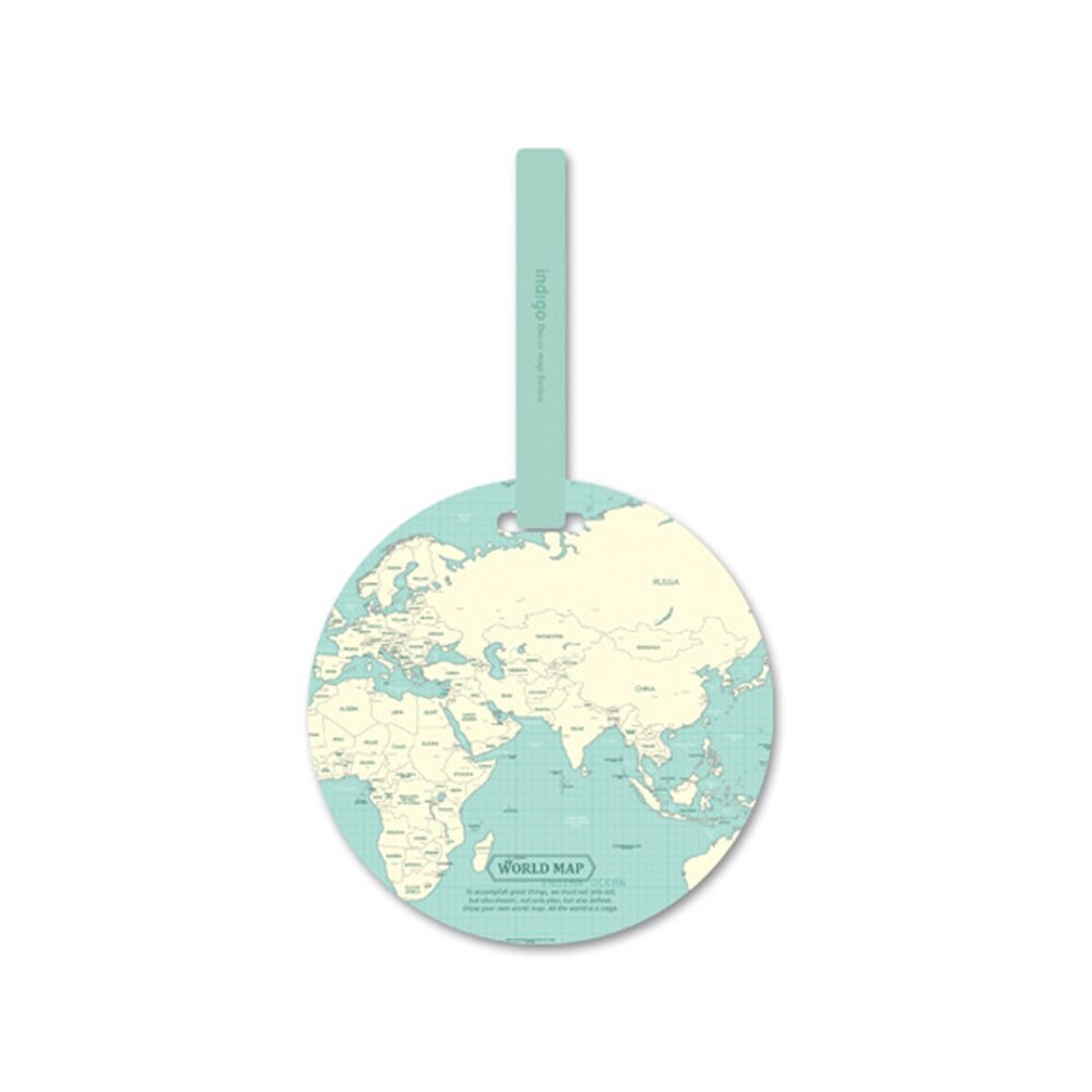 Map Luggage Tags Women Travel Accessories Suitcase ID Address Holder Baggage Boarding Tag Travel Bag Portable Label: Green