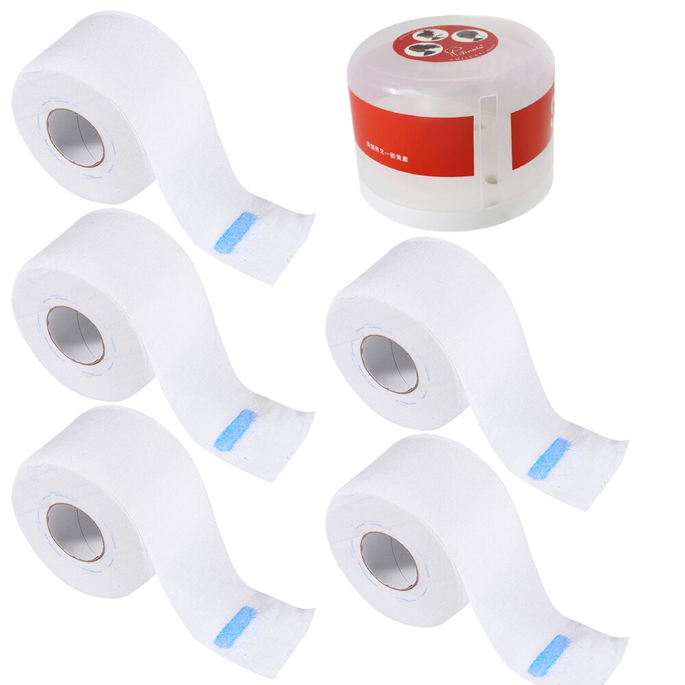 6 kpl kertakäyttöiset kaulapaperit kampauskauluspaperit niskan peitepaperi kotelolla parturi kaulanauhapaperi  (5 kpl kaulapaperia +