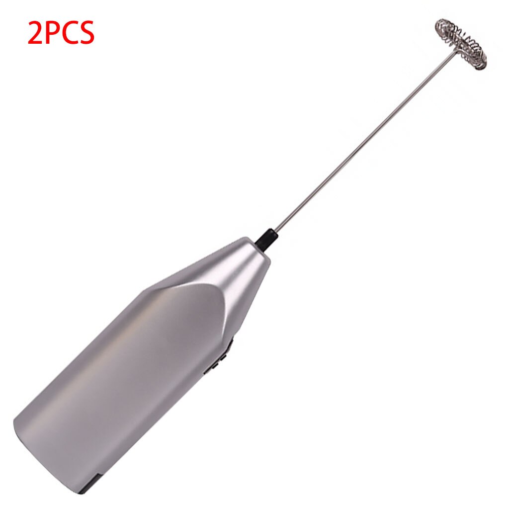 2pc Milk Drink Coffee Whisk Mixer Electric Egg Beater Frother Foamer Mini Handle Stirrer Practical Kitchen Cooking Tool: Default Title
