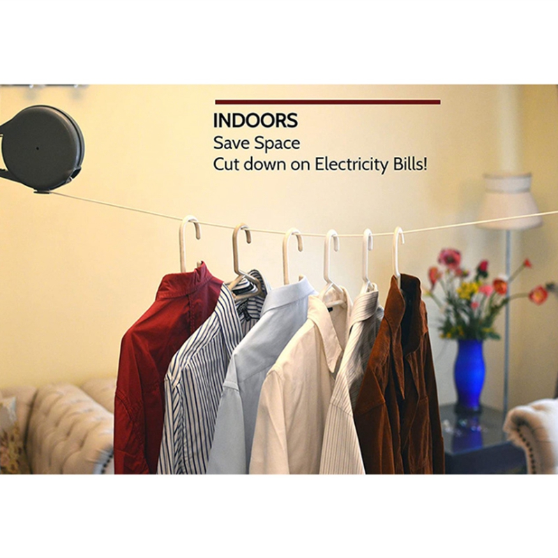 Retractable Clothesline,Heavy Duty Clothes Dryer Clothes Drying,Hanging Drying Rack For Indoor Outdoor Laundry Drying