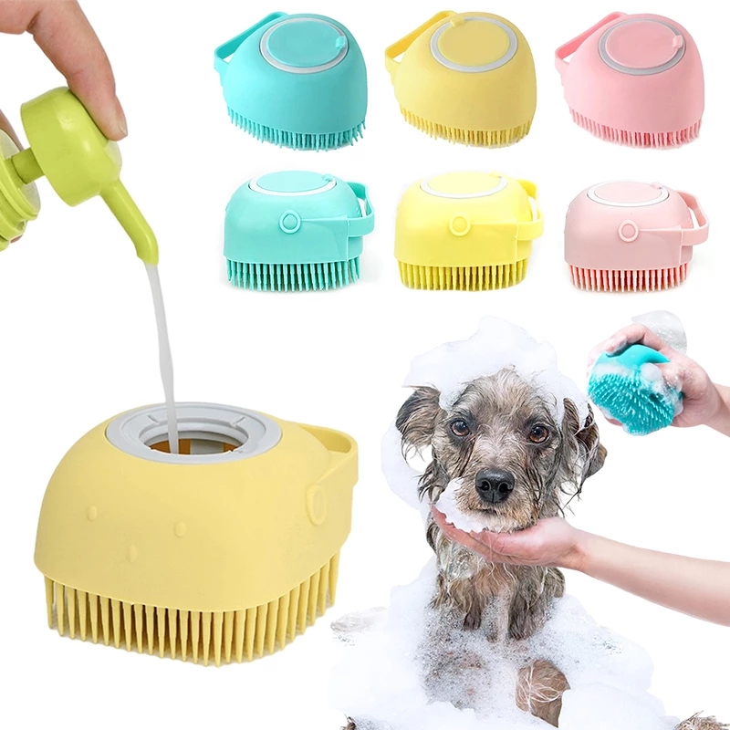 Bathroom Puppy Big Dog Cat Bath Massage Gloves Brush Soft Safety Silicone Pet Accessories for Dogs Cats Tools Mascotas Products