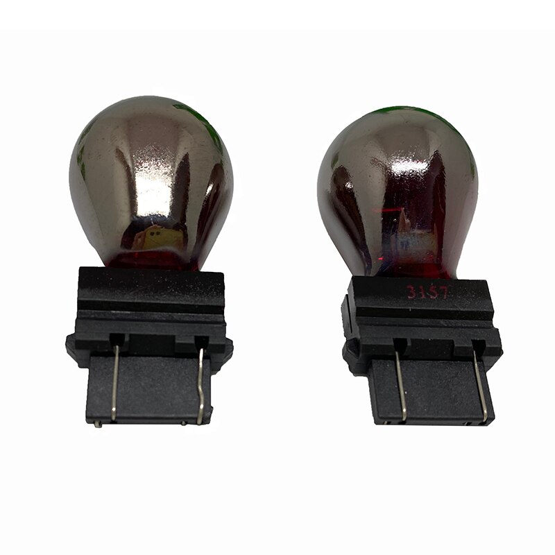 Luces Intermitentes externas para coche, bombilla halógena de , color rojo ámbar, T25, 3156, 3157, P27W, 12V, 27W, 2 uds.