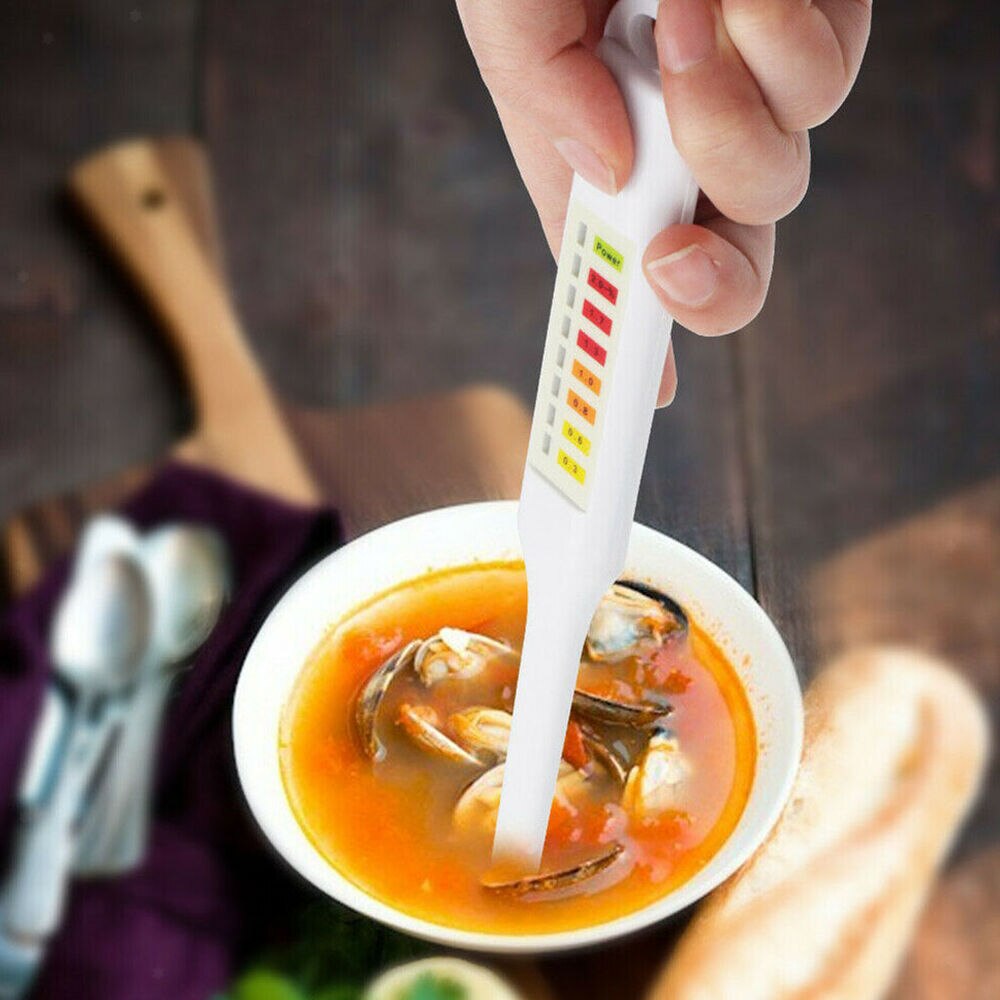 Precise Food Salt Tester Meter Swimming Pool Temperature Kitchen Flavor Gauge ABS Kitchen Tools Salinity Tester LED Detector