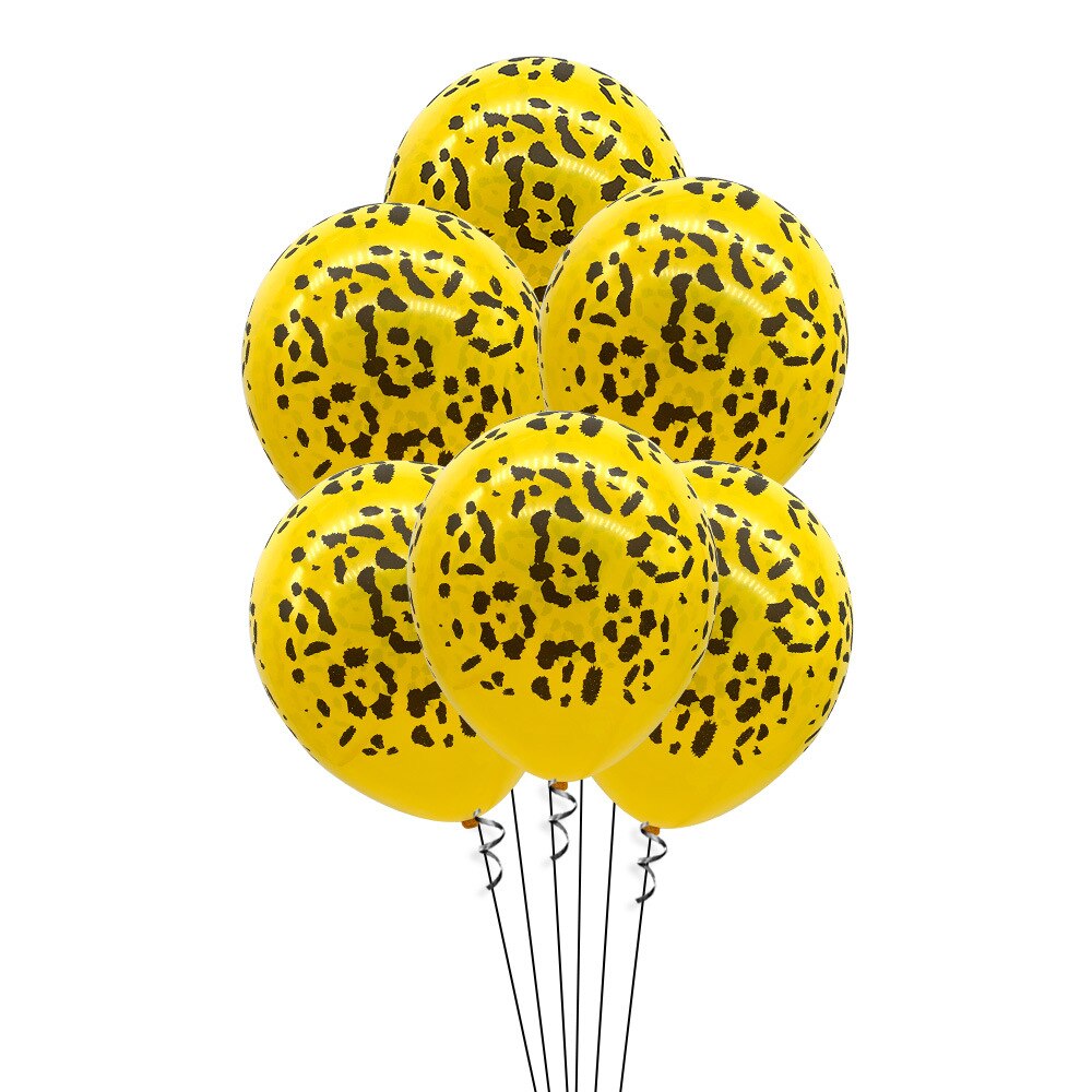 Decoratie Ballon Luipaard Gestreepte Latex Ballon Cartoon Dier Latex Ballon 12 Inch Verdikte Matte Afdrukken Latex Ballon: Yellow leopard print