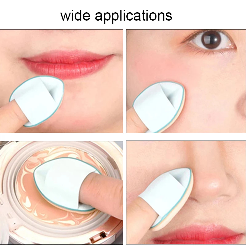 Mini base para dedos, cojín de aire pequeño, esponja en polvo, corrector facial, crema BB, aplicador cosmético, herramientas de maquillaje, 6 uds.
