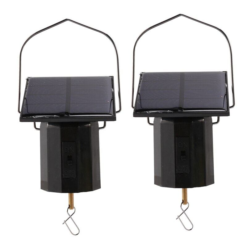 Solar Hanging Display Motor Rotating Small Motor Solar Energy Wind Spinner Motor Multi-Purposes Rotatable Hook 2Pcs: Default Title