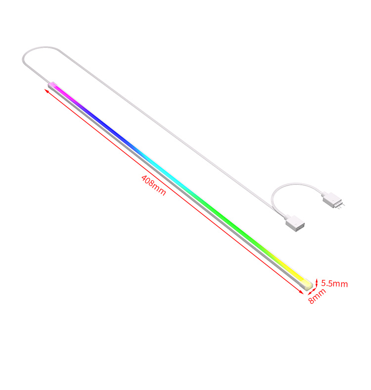 Coolcirc ARGB LED Strip Light 5V 3Pin/Small 4Pin Square Tube Silicone Colorful Atmosphere DIY Lamp Bar Computer Light: Default Title