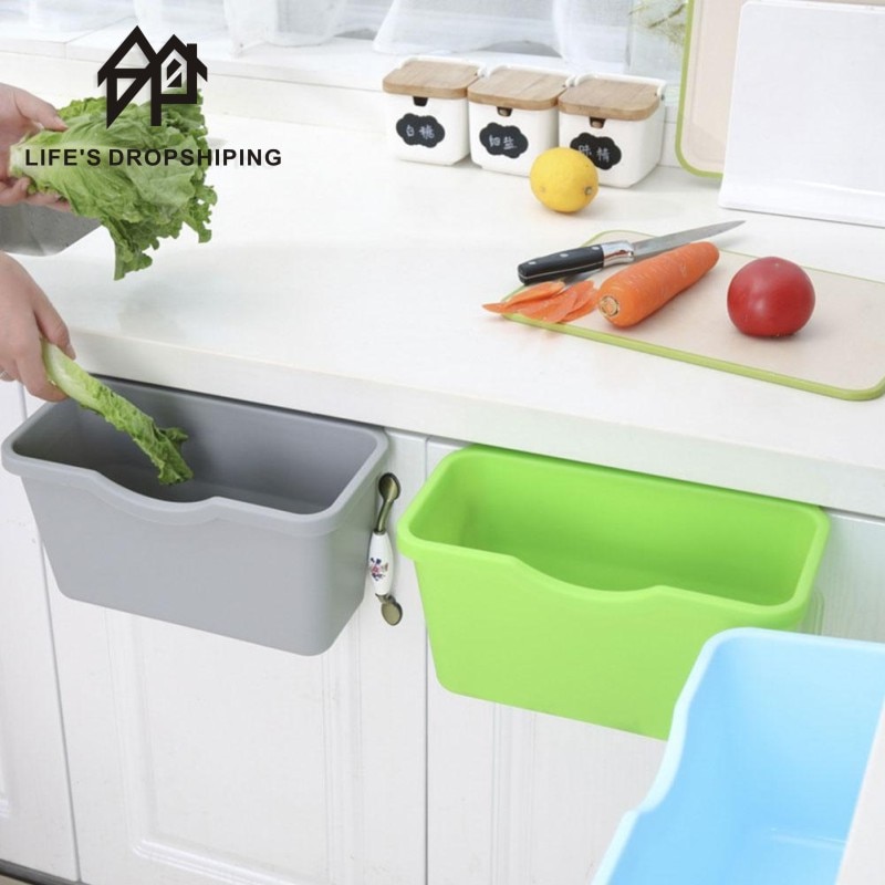 Kök hängande typ soptunna originalitet skåpdörr plast skrivbord sopor acceptera låda heminredning poubelle de cuisine