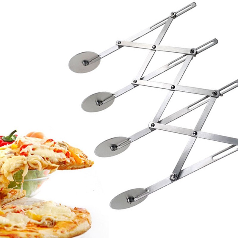 4 hjul pizza cutter dejdeler rustfrit stål pizza cutter rulle pizza