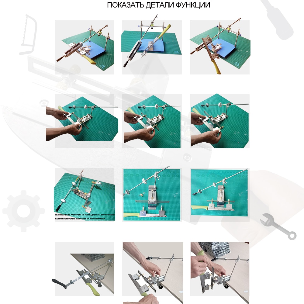 KItchen Knife sharpener 360 degrees Flip Clip system reversal Slider removable chuck Ruixin Pro RX008 edge pro KME